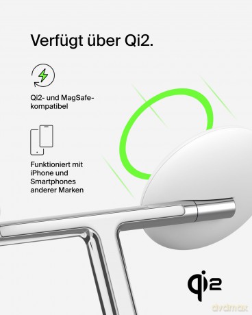 Ładowarka Boost Charge Pro 3w1 Qi2 15W Biała regulowana