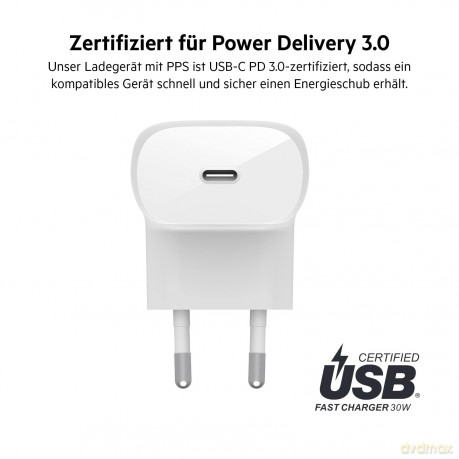Ładowarka BoostCharge 30W PowerDelivery Biała