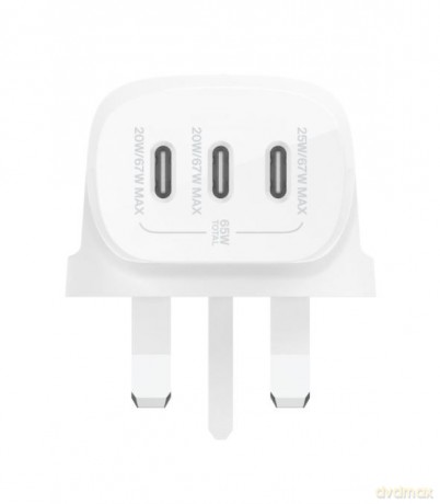 Ładowarka BOOSTCHARGE 67W USB-Cx3 PPS biała