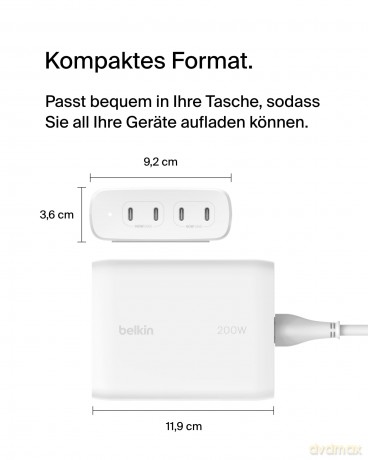 Ładowarka BOOSTCHARGE PRO 200W GaN PD3.1 4xUSB-C