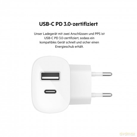 Ładowarka Dual USB-A 37W-25W