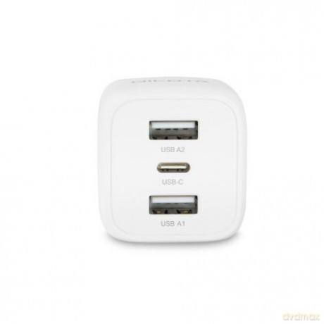 Ładowarka GaN 32W 2xUSB-A 1xUSB-C biała