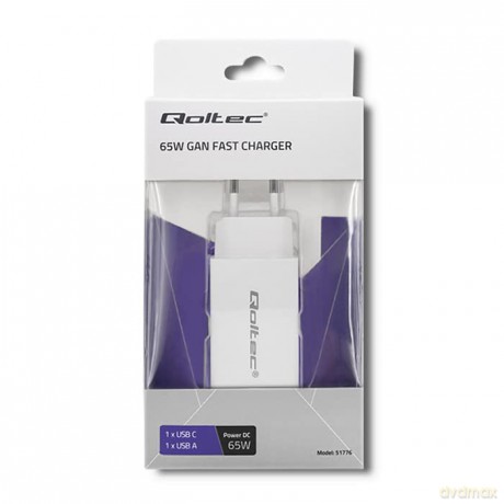 Ładowarka GaN FAST 65W | 5-20V | 2.25-3.25 | USB | USB typ C PD