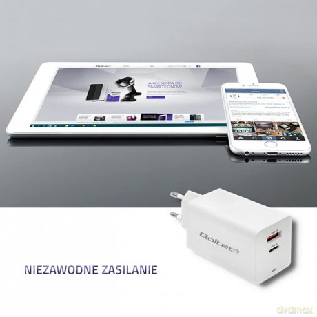 Ładowarka GaN FAST 65W | 5-20V | 2.25-3.25 | USB | USB typ C PD