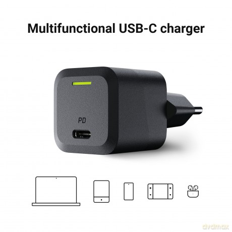 Ładowarka GC PowerGaN 33W PD 3.0 QC 3.0 USB-C czarna