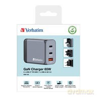 Ładowarka GNC-65 32201 GaN 65W, 2xUSB-C 1xUSB-A, UE / UK
