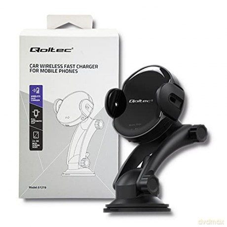Ładowarka indukcyjna samochodowa PRO z uchwytem iR | 15W | QC3.0 | USB typ C
