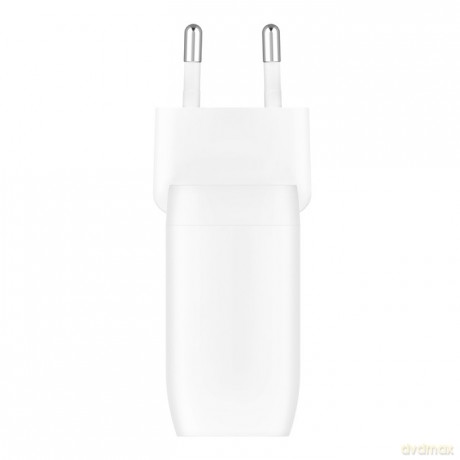 Ładowarka podwójna 30W USB-C, Power Delivery 60W biała