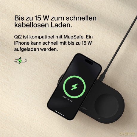 Ładowarka podwójna BoostCharge Pro Qi2 15W czarna