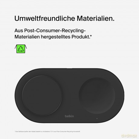 Ładowarka podwójna BoostCharge Pro Qi2 15W czarna