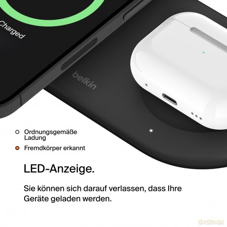 Ładowarka podwójna BoostCharge Pro Qi2 15W czarna
