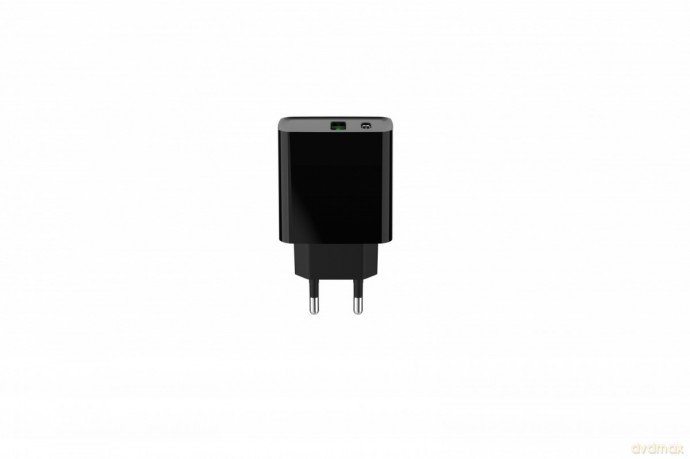 Ładowarka PowerDelivery USB-A USB-C 20W Czarna