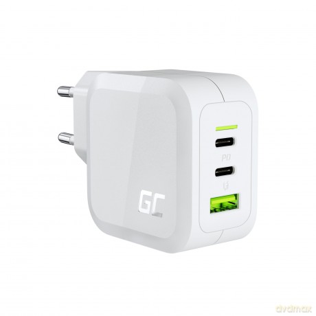 Ładowarka PowerGaN 65W PD 3.0 QC 3.0 2xUSB-C 1xUSB-A biała
