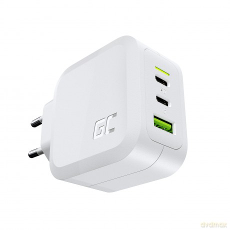 Ładowarka PowerGaN 65W PD 3.0 QC 3.0 2xUSB-C 1xUSB-A biała