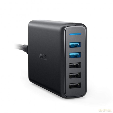Ładowarka PowerPort 5 z Dual QC 3.0 63W USB-A czarna
