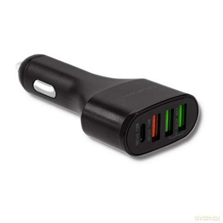 Ładowarka samochodowa 12-24V | 51W | 3A | 1xUSB-C+USB QC 3.0 | 2xUSB Smart