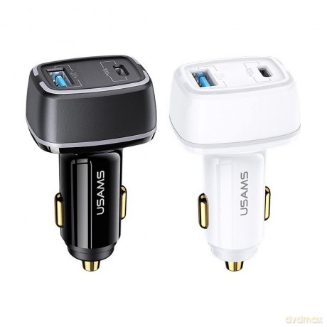 Ładowarka samochodowa 1xUSB + 1xUSB-C C24 120W Fast Charge