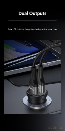 Ładowarka samochodowa 2xUSB 2,4A Czarna