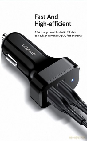 Ładowarka samochodowa 2xUSB C13 2.1A microUSB czarny NTU35MC13TZ