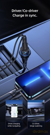 Ładowarka samochodowa 30W 1xUSB + 1xUSB-C Fast Charge