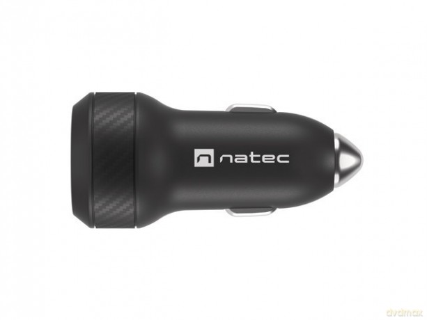 Ładowarka samochodowa Coney 1x USB 1x USB-C QC 3.0 48W Czarna