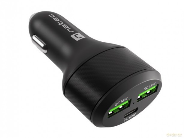 Ładowarka samochodowa Coney 2x USB 1x USB-C QC 3.0 Power Delivery 84W Czarna