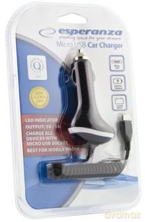 ŁADOWARKA SAMOCHODOWA EZ109 MICRO USB 1000mA