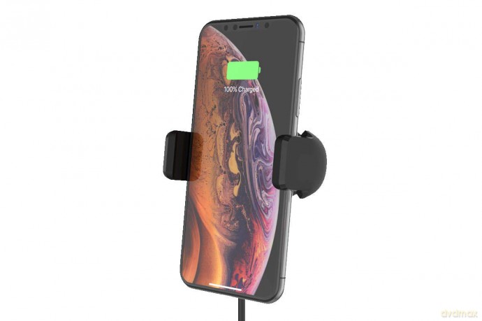 Ładowarka samochodowa indukcyjna Qi 10W kabel 1,1m czarna