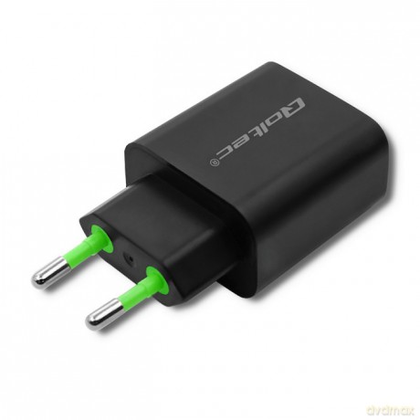 Ładowarka sieciowa | 18W | 5-12V | 1.5-3A | USB typ C PD | USB QC 3.0 | Czarna