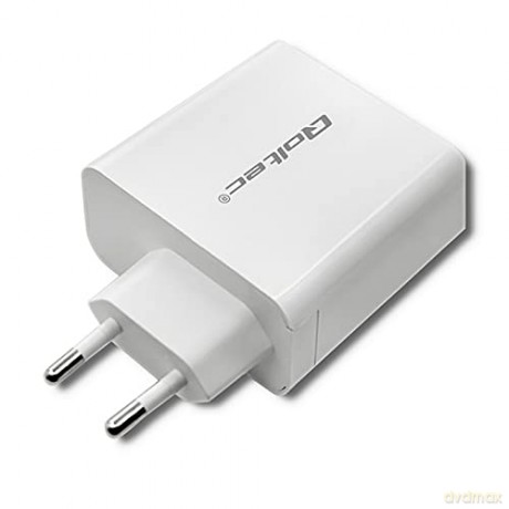 Ładowarka sieciowa | 63W | 5-20V | 1.5-3A | USB typ C PD | USB QC 3.0 | Biała