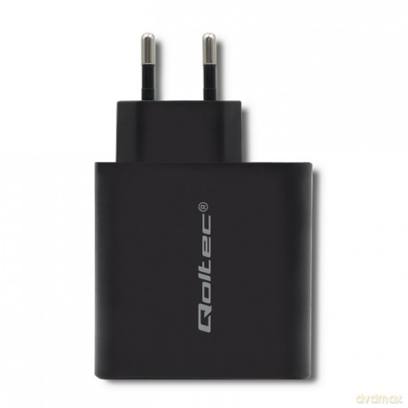 Ładowarka sieciowa | 63W | 5-20V | 1.5-3A | USB typ C PD | USB QC 3.0 | Czarna