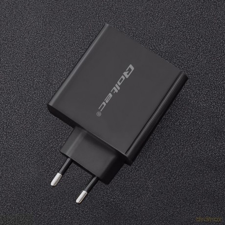 Ładowarka sieciowa | 63W | 5-20V | 1.5-3A | USB typ C PD | USB QC 3.0 | Czarna