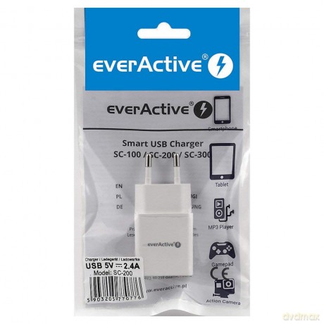 Ładowarka sieciowa 1xUSB 2,4A, 12W