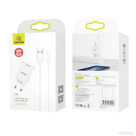 Ładowarka sieciowa 1xUSB T21 Lightning 2,1A