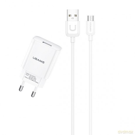Ładowarka sieciowa 2,1A kabel microUSB