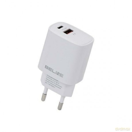 Ładowarka sieciowa 20W USB-C + USB-A biała