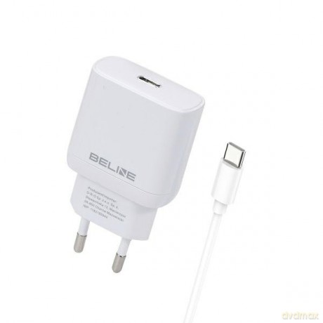 Ładowarka sieciowa 25W GaN USB-C + kabel USB-C, biała