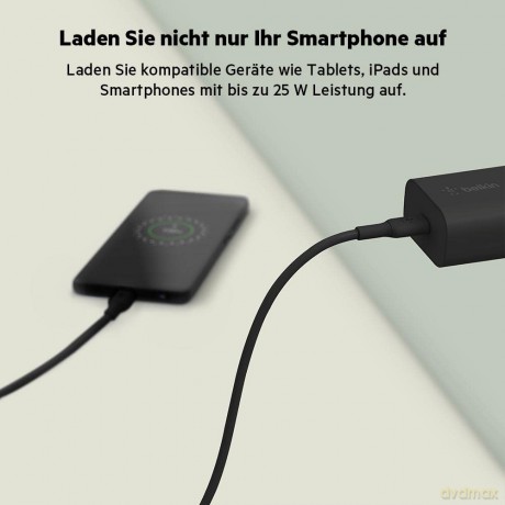Ładowarka sieciowa 25W USB-C PD 3.0 PPS czarna