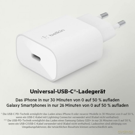 Ładowarka sieciowa 25W USB-C Power Delivery 3.0 PPS biała