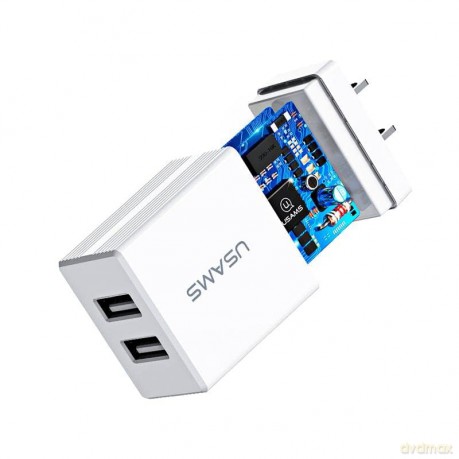 Ładowarka sieciowa 2xUSB T24 2,1A Biała