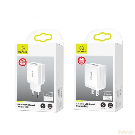 Ładowarka sieciowa 2xUSB T24 2,1A Biała