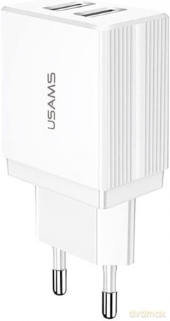 Ładowarka sieciowa 2xUSB T24 2,1A Biała