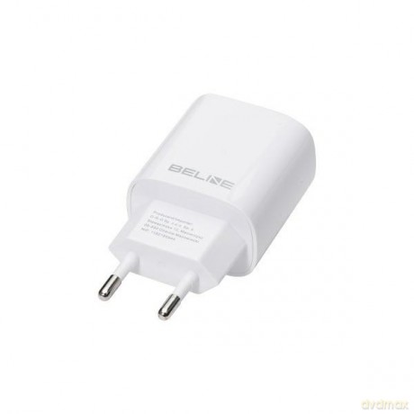 Ładowarka sieciowa 30W GaN USB-C + USB-A, biała