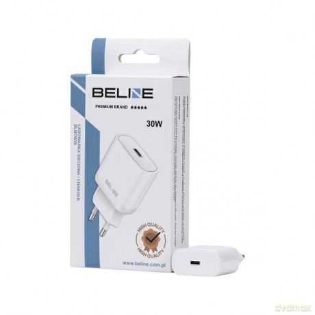 Ładowarka sieciowa 30W GaN USB-C PD 3.0 biała
