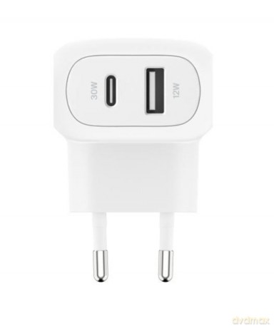 Ładowarka sieciowa BoostCharge 42W USB-C 3 0W USB-A 12W biała