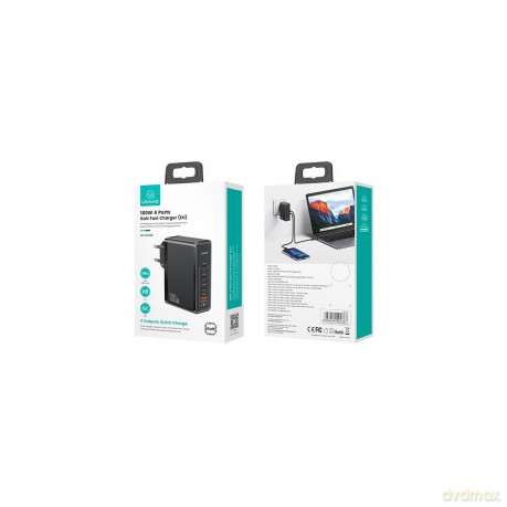 Ładowarka sieciowa GaN 100W PD 3xUSB-C/ USB T50