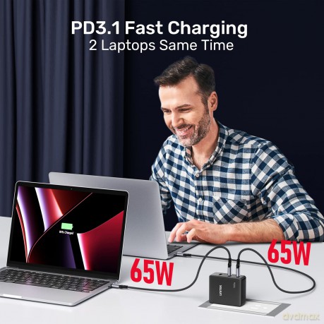Ładowarka Sieciowa GAN 3 Porty 2x USB-C 1x USB-A 140W; P1115A