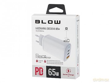 Ładowarka sieciowa gniazdo USB+USB-Cx2 65W