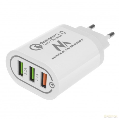 Ładowarka sieciowa QC 3xUSB MCE479W