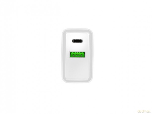 Ładowarka sieciowa Ribera 1x USB-A + 1x USB-C 20W Biała
